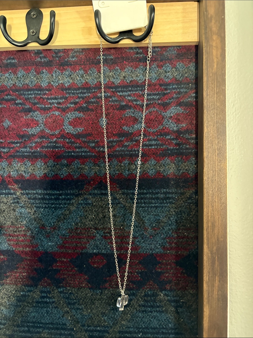 Silver Cactus Pendant Necklace - Women's Jewelry
